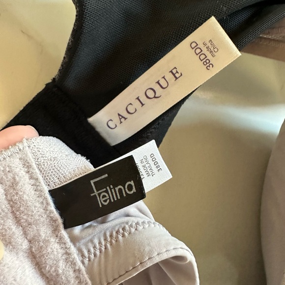 Cacique T-shirt Bra & Felina Side Smothing Lot of 2 Women's Size 38DDD Bras GUC - Picture 9 of 13